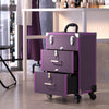 Large Makeup Trolley Case Beauty Vanity Hairdressing Box on Wheels with Drawers