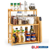 3 Tiers Bamboo Spice Rack Storage Organizer Seasoning Herb Jar Bottle Stand