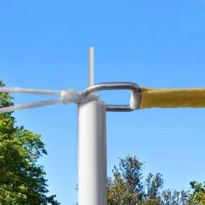 Sun Shade Sail Canopy Pole Kit 2.5m Long 5 Sections Adjustable with 4m Guy Rope