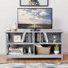 Wooden TV Stand Cabinet 2 Tier Home Furniture Entertainment Unit Storage Shelves