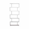 S-Shape Bookshelf White Wooden Office Divider Display Shelves Storage Furniture