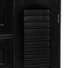 Bathroom Storage Unit | Black Wooden Cabinet Cupboard w/ 4 Drawers