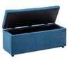 Velvet Ottoman Stool Chest Sturdy Book Toy Storage Box Window Seat Hallway Chair