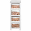 Maize Baskets Unit White 4 Drawer Storage Cabinet Organiser New By Home Discount