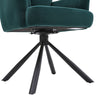 Velvet Swivel Dining Chairs Padded Seat Accent Armchair Home & Office Metal Legs