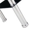 Black Glass Coffee Tea Table Modern Clear Living Room Chrome Legs Black Modern
