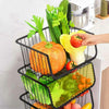 VEGETABLE FRUIT STORAGE 5 TIER KITCHEN STACKING STACKABLE BASKET RACK