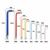 Ball End Hex Key Set Allen Colour Coded Long Torx Multi-coloured Allen Key Set