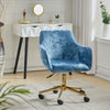 Velvet Office Chair Swivel Computer Desk Armchair Adjustable Padded Seat Home UK