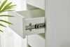 Classic Corner Dressing Table Stool Set White Makeup Desk Vanity Mirror 5 Drawer