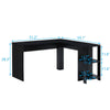 Computer Desk L-shaped Home Office Desks Shelf Large PC Workstation Corner Table