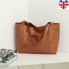 UK Women Vintage Weekender Soft Leather Oversized Shoulder Bag Hobo Tote Large