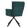 Velvet Swivel Dining Chairs Padded Seat Accent Armchair Home & Office Metal Legs