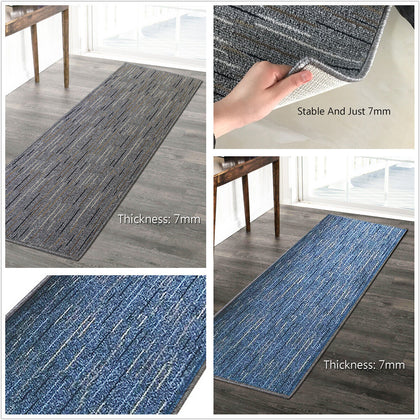 🔥Non Slip Grey Area Rugs Long Hallway Runner Carpet Washable Kitchen Flo ⋇ -