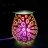 3D Glass Electric Firework Oil Wax Melt Burner Home Fragrance Aroma Lamp Circle