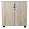 Dudley Office Small Lockable Storage Cupboard | Wooden Filing Cabinet Organiser