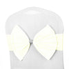 Ready Made Elasticity Stretch Chair Cover Bow Band Buckle Slider Sashes Decor