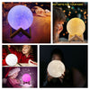 Rechargeable Moon Lamp Night Light Kids Dimmable LED Color Change 3D Dimmable