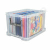 Space Saving 5Litre Clear Plastic Storage Boxes Stackable Stacking Clip Lock Lid