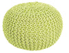100% Cotton Two-Tone Double Knitted Braided Pouffe Stool Cushion, In 5 Colours