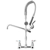 VEVOR Commercial Kitchen Pre-rinse Faucet Tap Spray Arm Sink Pedestal Faucet 8"
