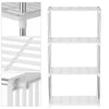 Plastic Slatted Shelves Storage Unit 4 Tiers Rack Kitchen Bathroom Laundry Tidy