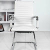 Modern Chrome Home Office Chair PU Leather High Back Armchair Black /White