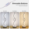 LED Table Lamp Dual Spiral Desk Lamp Warm White Modern Reading Light Bedside USB