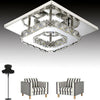Luxurious Square Crystal LED Ceiling Light Bed Lamp Fitting Pendant Chandelier