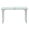 Outsunny 4ft Aluminium Portable Folding Camping Picnic Table Outdoor Garden