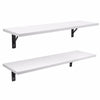 Pack of 2 Floating White Corner Shelf Shelves Wooden Wall Storage Unit Bedroom