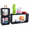 Set Of 3 Modern Elegant Floating Wall Shelves Retro Wall Mount Shelving Units UK