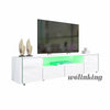 LED Light Storage Cabinet TV Stand High Gloss Doors Drawers Media Unit Sideboard
