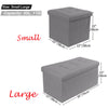 Folding Ottoman Storage Box Pouffe Seat Stool Home Chair Footstool Storage Bench