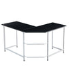 Black Computer Desk L Shape Home Office Desks Large PC Workstation Corner Table