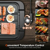 2 IN 1 Smokeless Grill Electric BBQ Griddle Non-stick Reversible Plate 2000W