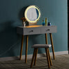 LED White Dressing Table Makeup Desk with Stool Bedroom Furniture Modern Gift