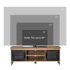 TV Stand Media Unit Cabinet w/ Open Drawers Wire Hole Entertainment Center