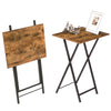 HOOBRO Side Table 2 Set Folding Tray Table TV Trays End Table Stable Metal Frame