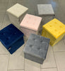 Luxurious Foldable Small Brushed Velvet Storage Box Seat Ottoman