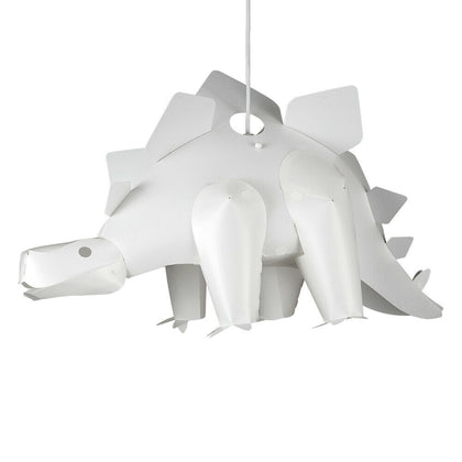 Children's Dinosaur 3D White Bedroom Nursery White Plastic Shade Stegosaurus