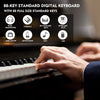 ♬ Mustar Digital Piano 88 Semi Weighted Keys 3 pedals Wooden Stand LCD Black