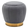 Stool Chair Pumpkin Footstool Pouffe Velvet Table Seat Sofa Large Footrest Grey