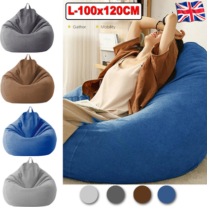 Large Bean Bag Chair Adult Teens Kid Couch Sofa Cover Lazy Lounger Garden Indoor