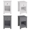 Bedside Table Cabinet Nightstand Wooden End Table 1 Drawer & 1 Shelf Lamp Stand