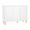 White Cabinet Sideboard Modern Cupboard Wooden Furniture 3 Door Storage Unit