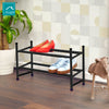 Knight Extendable Shoe Rack Chrome Black Stackable Storage Pine Wood All Design