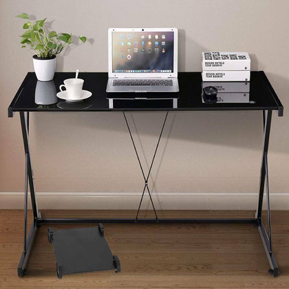 Z-Shaped Computer Desk Study PC Laptop Table Writing Gaming Desk Workstation
