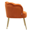 Velvet Fabric Scallop Back Chair Lounge Occasional Accent Sofa Armchair 5 Styles