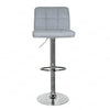 2 × Faux PU Leather Breakfast Bar Stools Home Kitchen Swivel Gas Lift Chair Grey